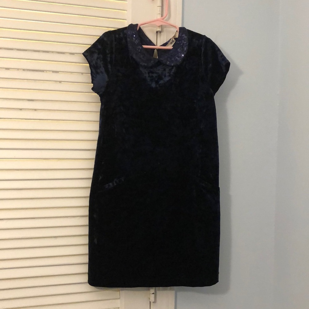 Kids royal blue floral dress